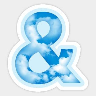 Cloud Ampersand Sticker